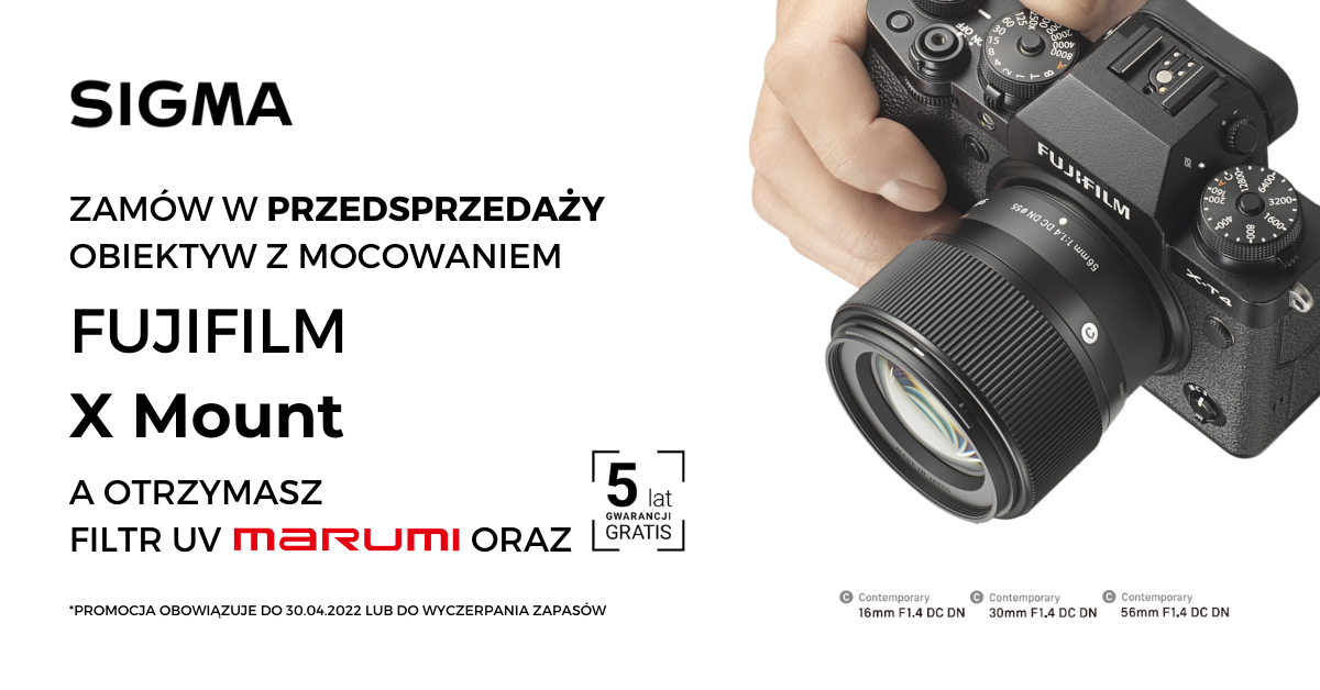 SIGMA z mocowaniem Fujifilm X-Mount